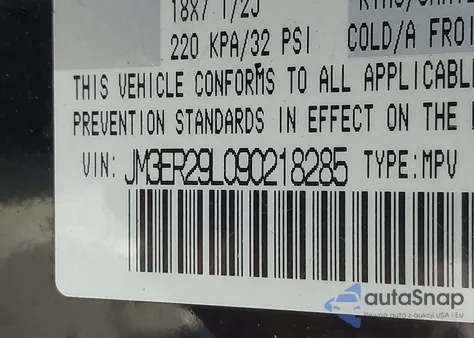 2009 Mazda Cx-7 Grand Touring z USA, uszkodzony, nr VIN JM3ER29L090218285